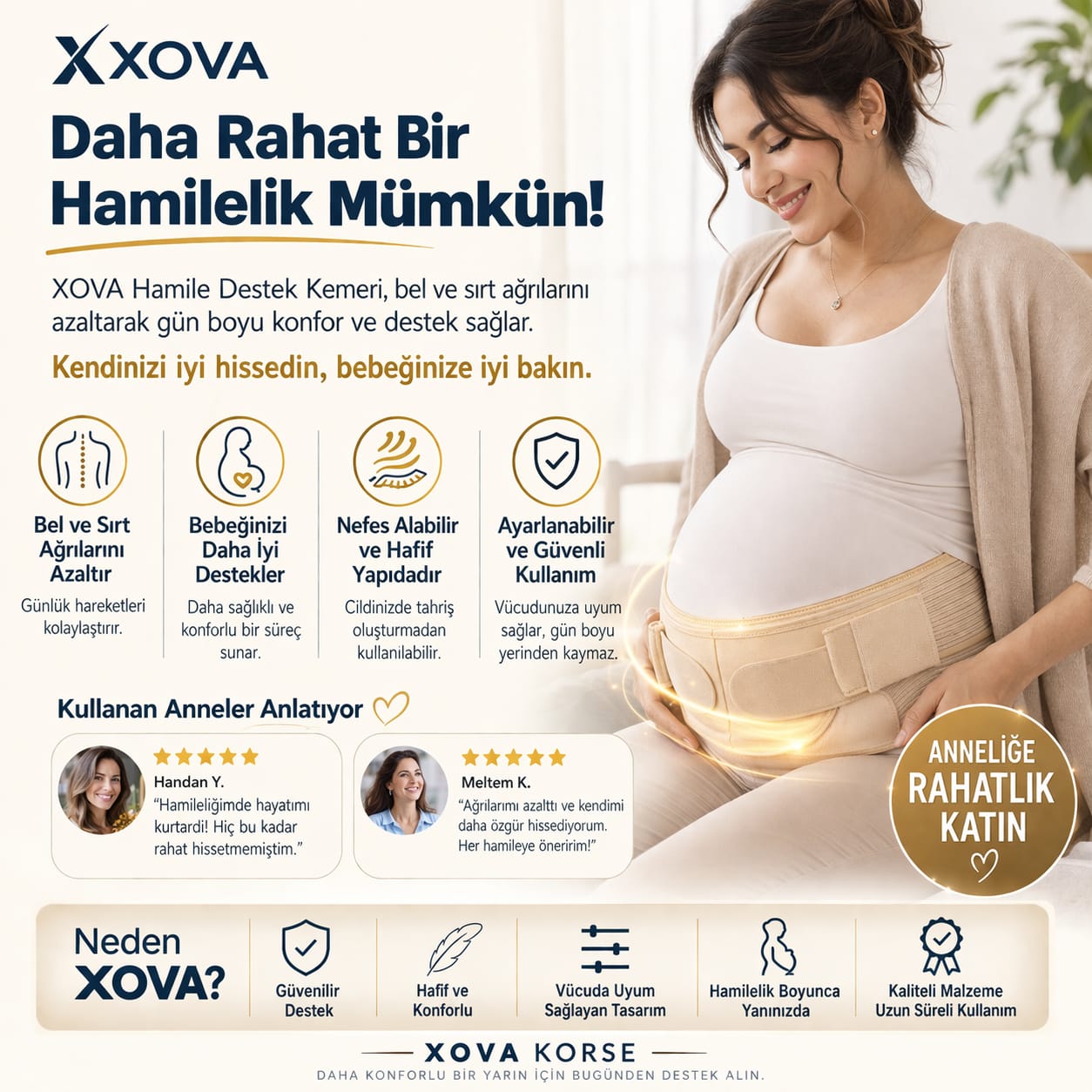 XOVA Konforlu Hamilelik Kemeri