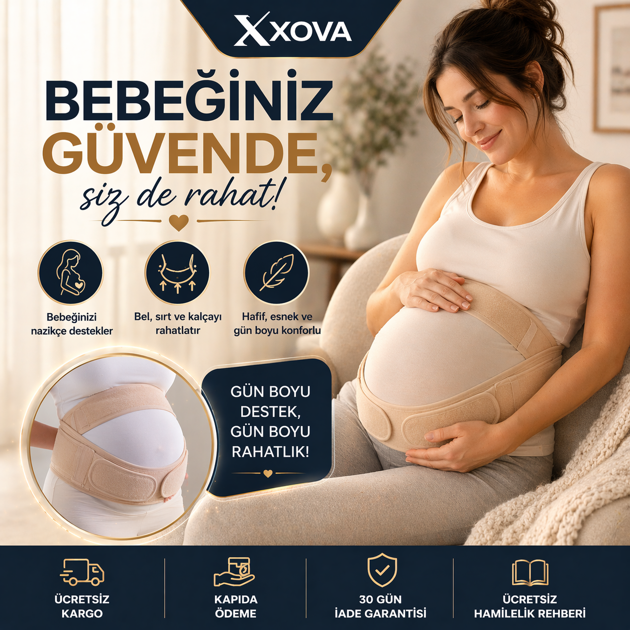 XOVA Konforlu Hamilelik Kemeri